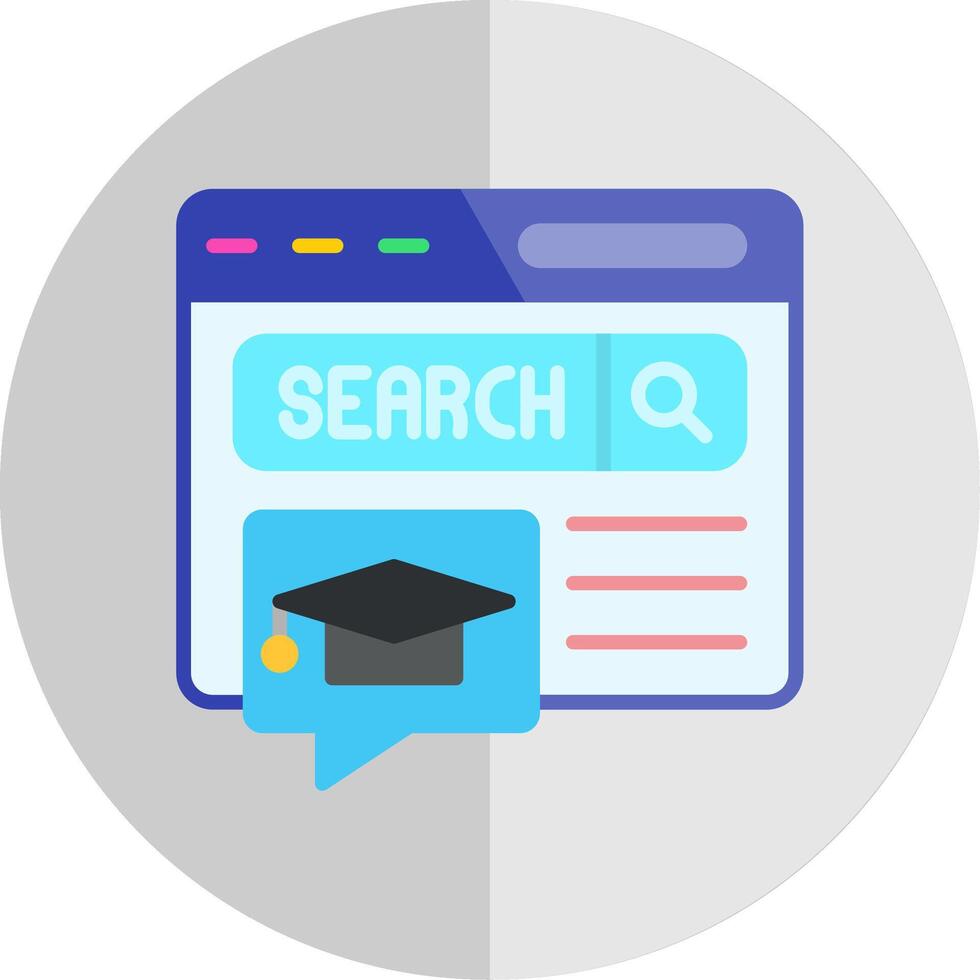 Education Forum Flat Scale Icon Design vector