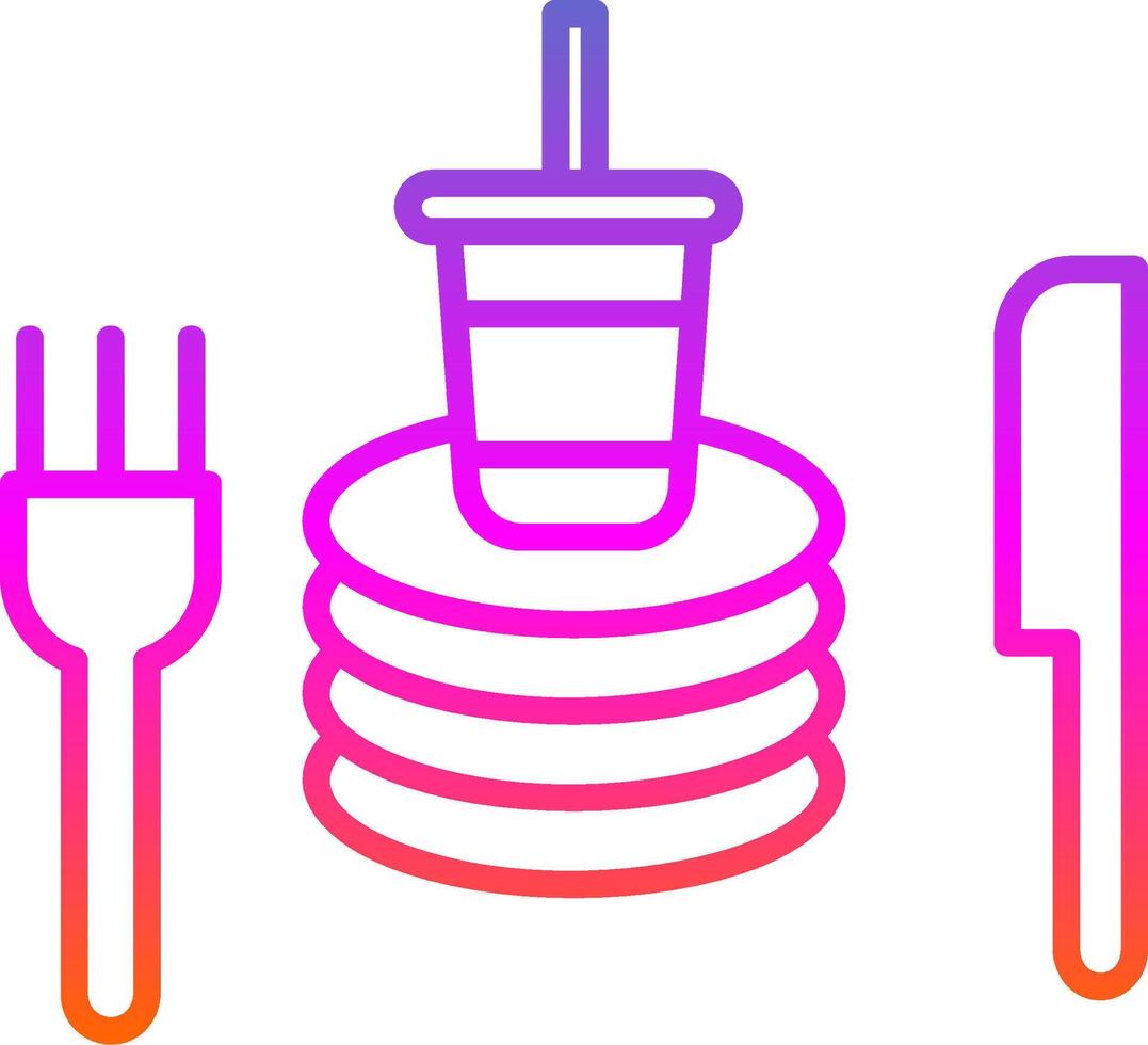 Tableware Line Gradient Icon Design vector