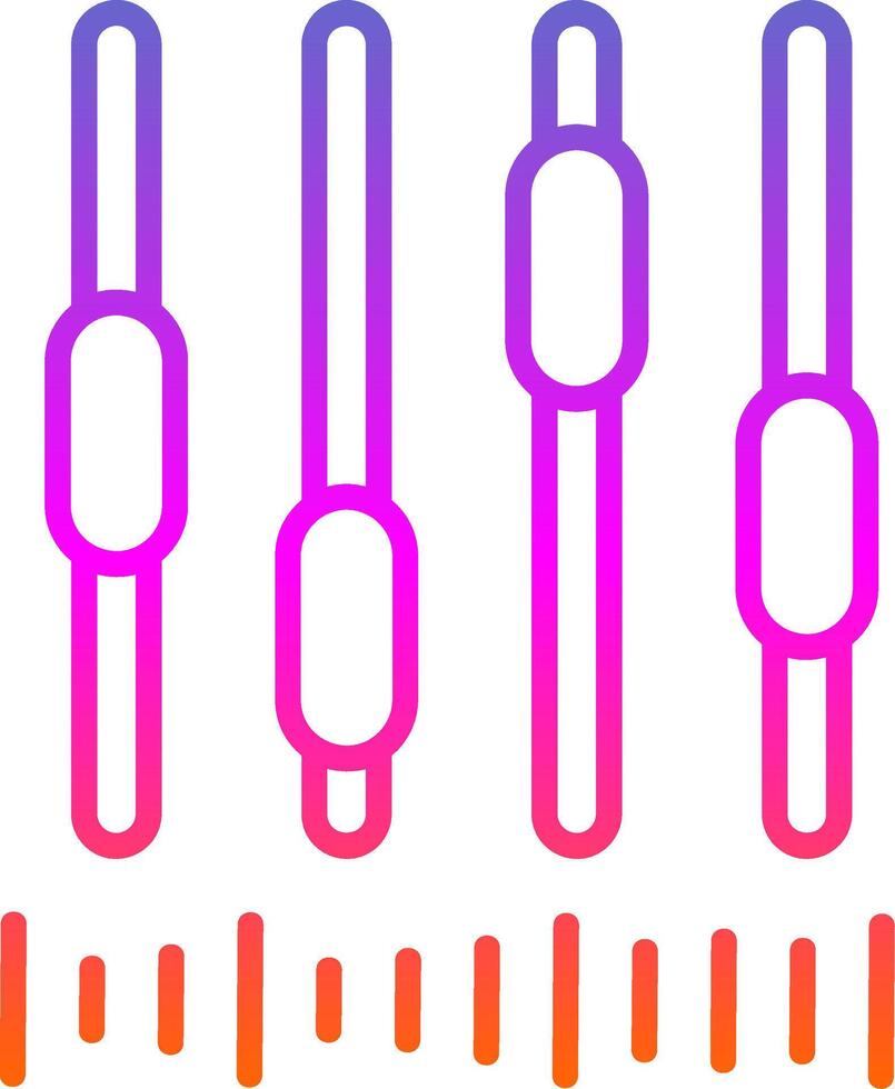 Music Bars Line Gradient Icon Design vector