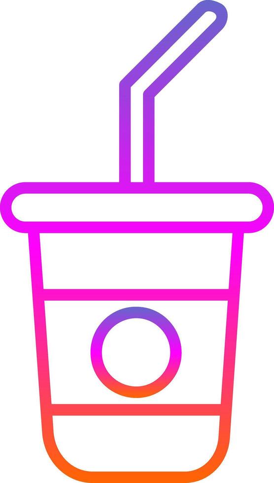 Soft Drink Line Gradient Icon Design vector