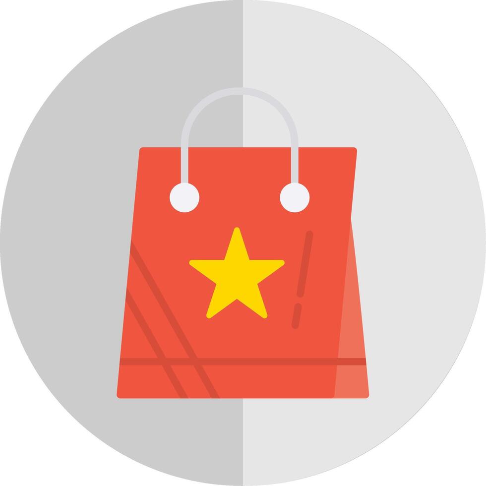 Shopping Bag Flat Scale Icon Design vector