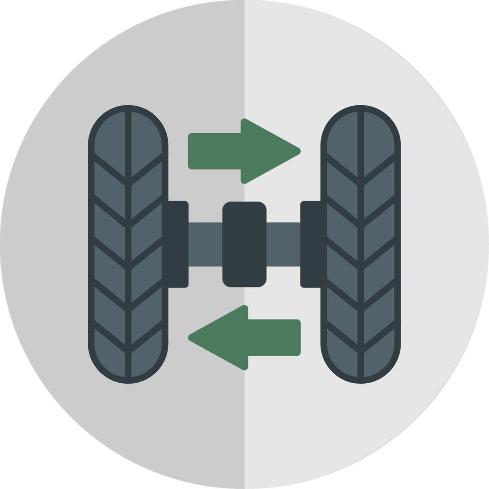 Wheel Alignment Flat Scale Icon Design vector