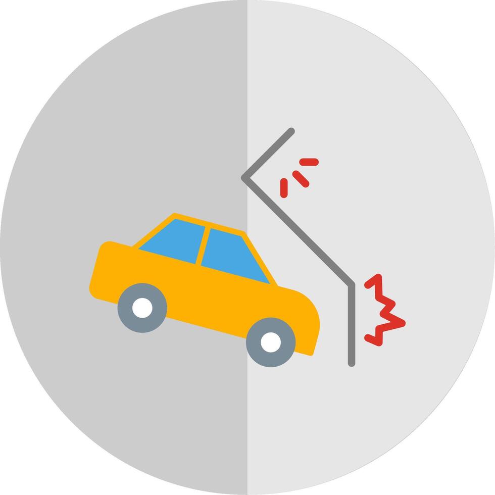 Car Crash Flat Scale Icon Design vector