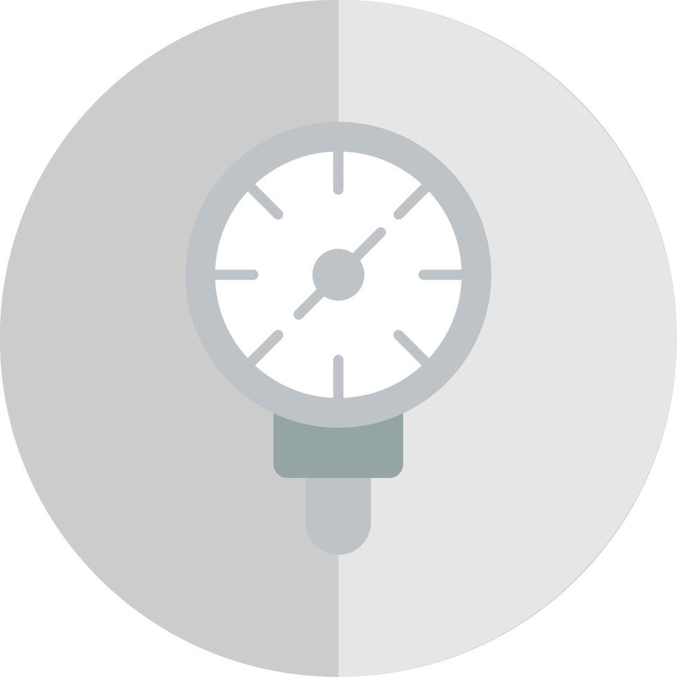 Pressure Gauge Flat Scale Icon Design vector