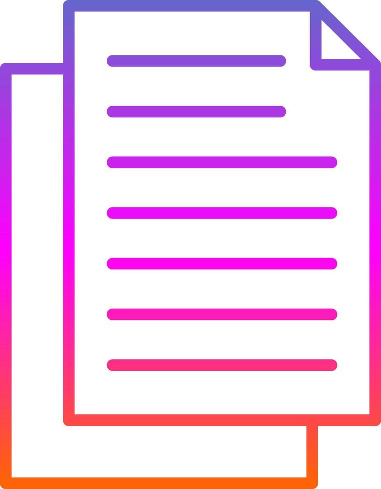 Document Line Gradient Icon Design vector