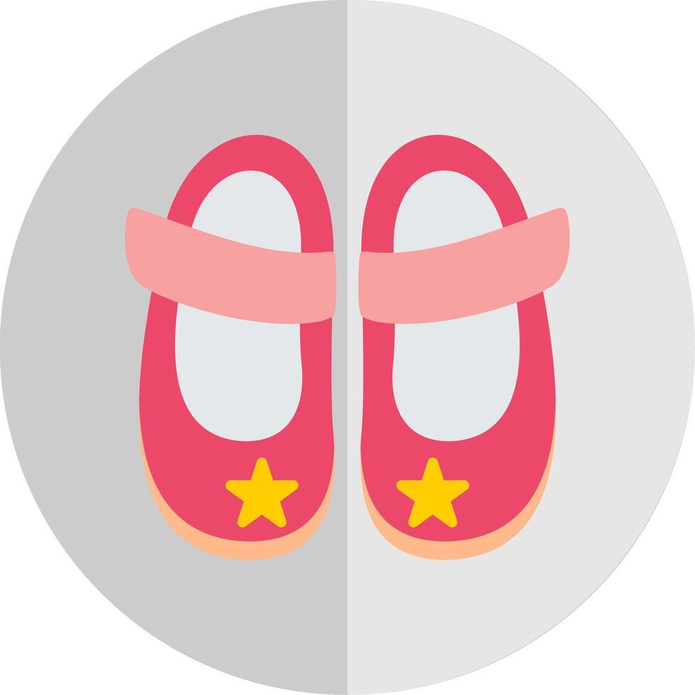 bebé zapato plano escala icono diseño vector