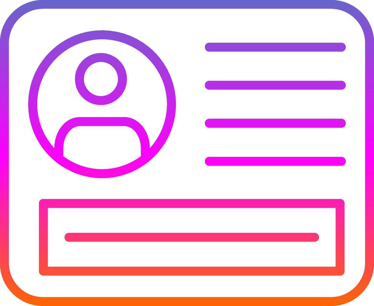 Pass Line Gradient Icon Design vector