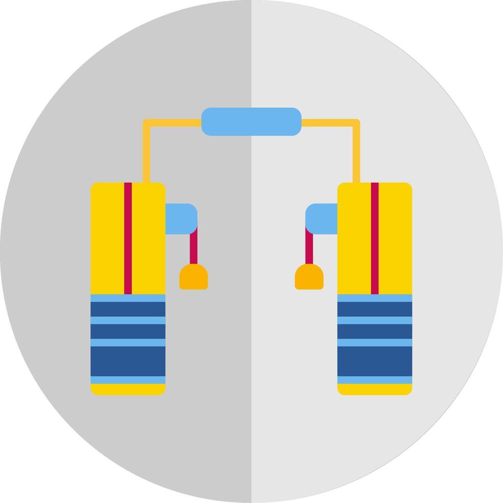 cable Transversal plano escala icono diseño vector