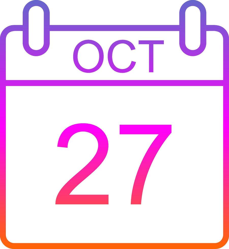 October Line Gradient Icon Design vector