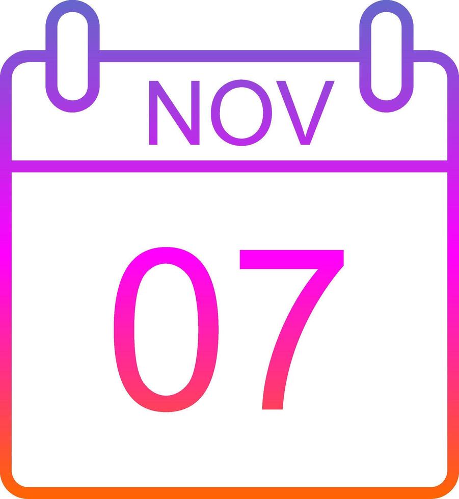 November Line Gradient Icon Design vector