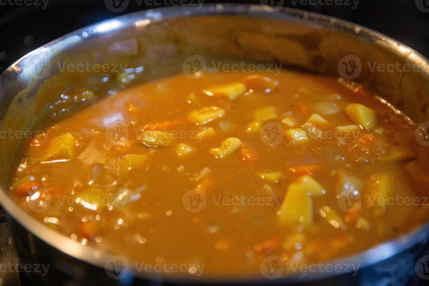 Japanese Curry being made photo