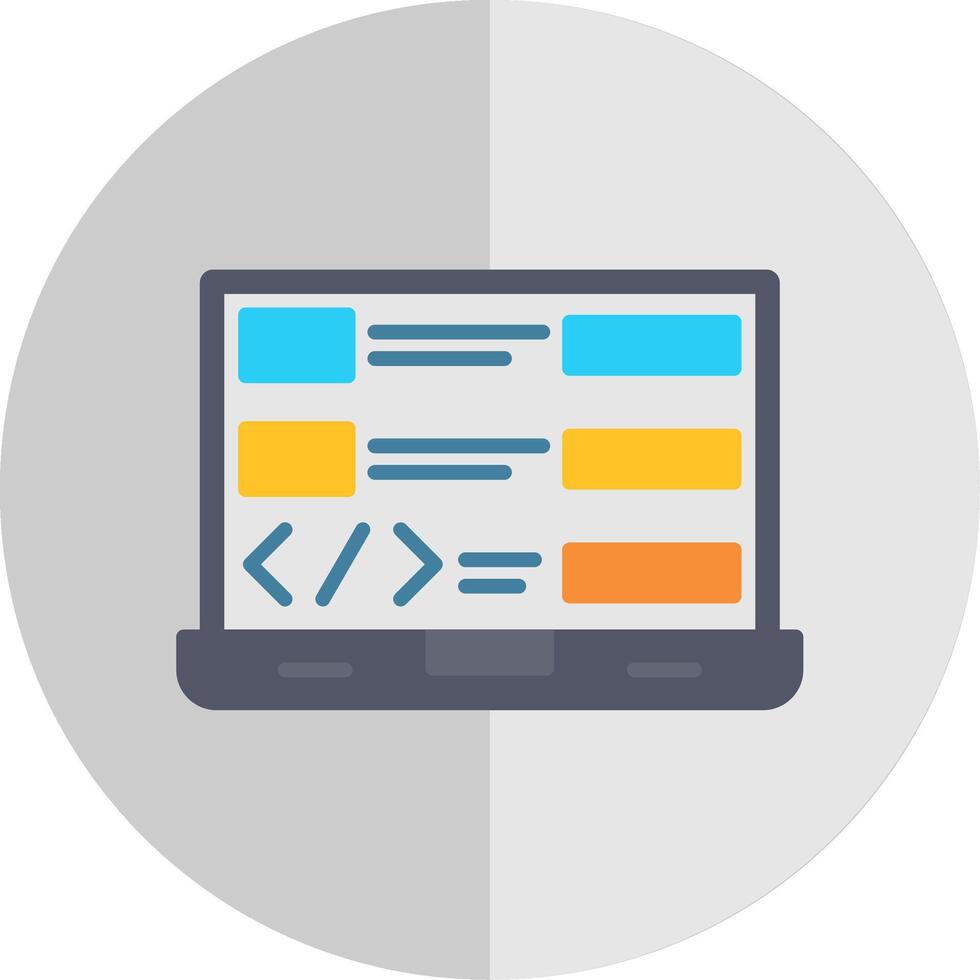 Coding Flat Scale Icon Design vector