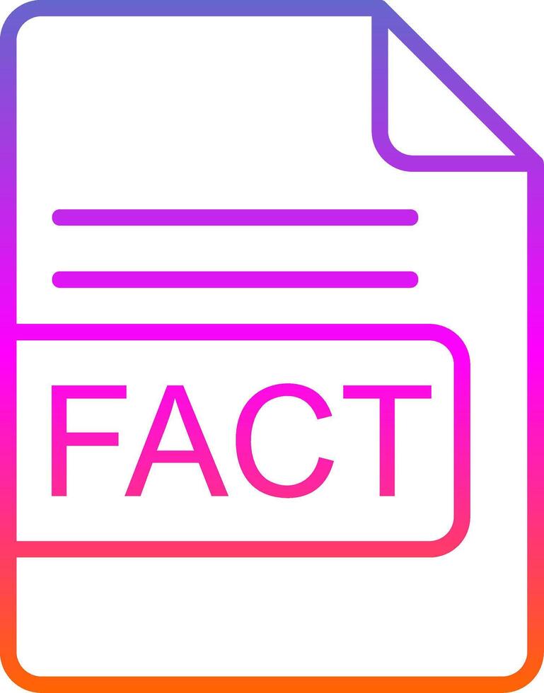 FACT File Format Line Gradient Icon Design vector