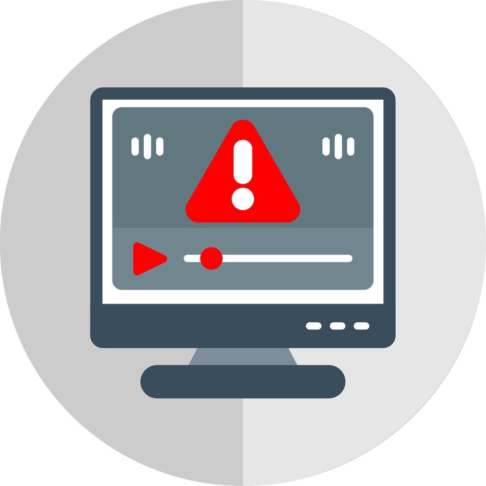 Error Flat Scale Icon Design vector