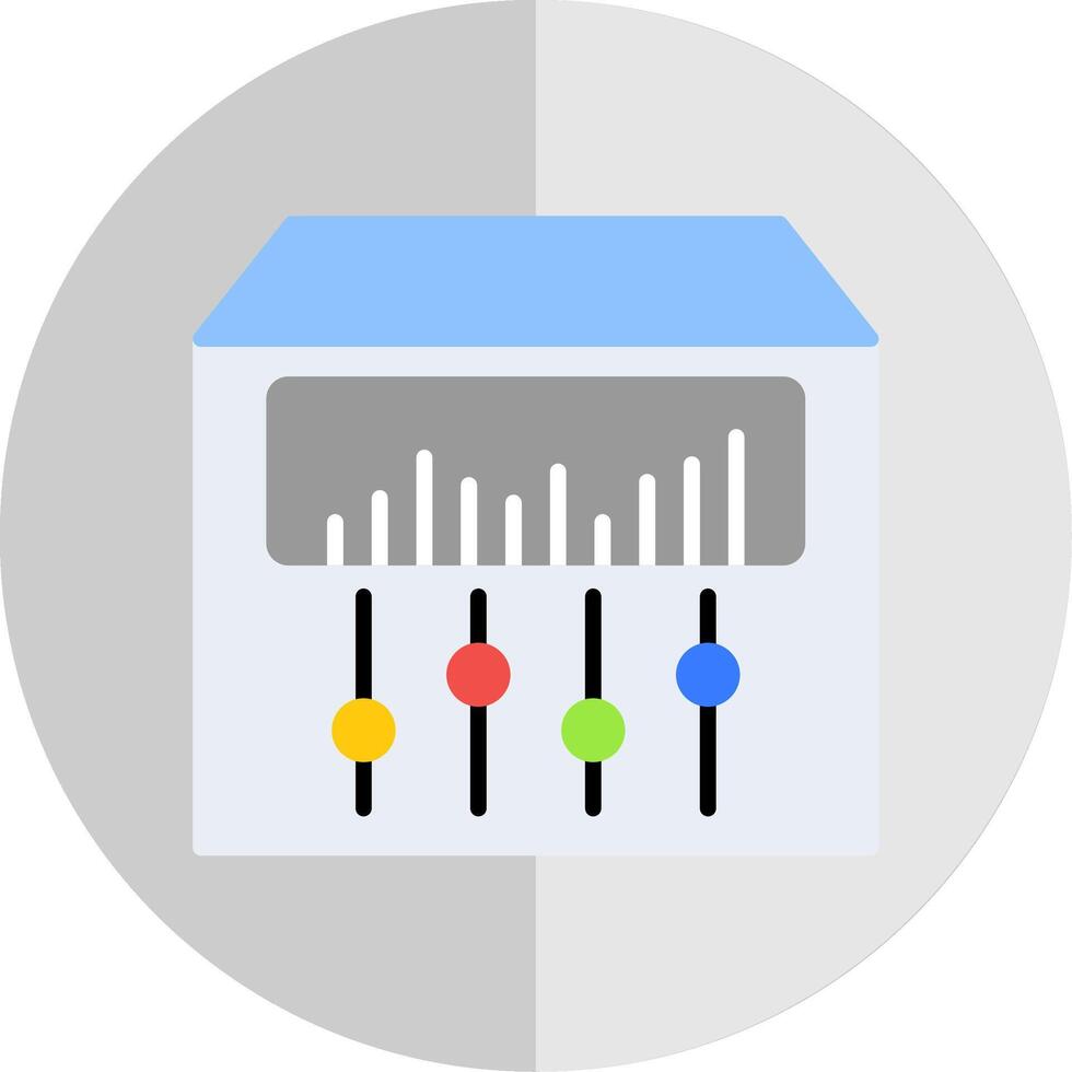 Sound Mixer Flat Scale Icon Design vector