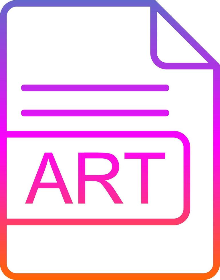 Arte archivo formato línea degradado icono diseño vector