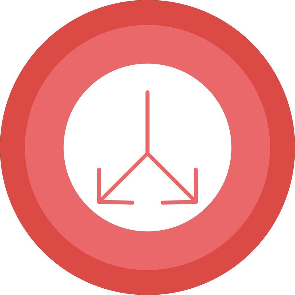 Split Line Shadow Circle Icon Design vector