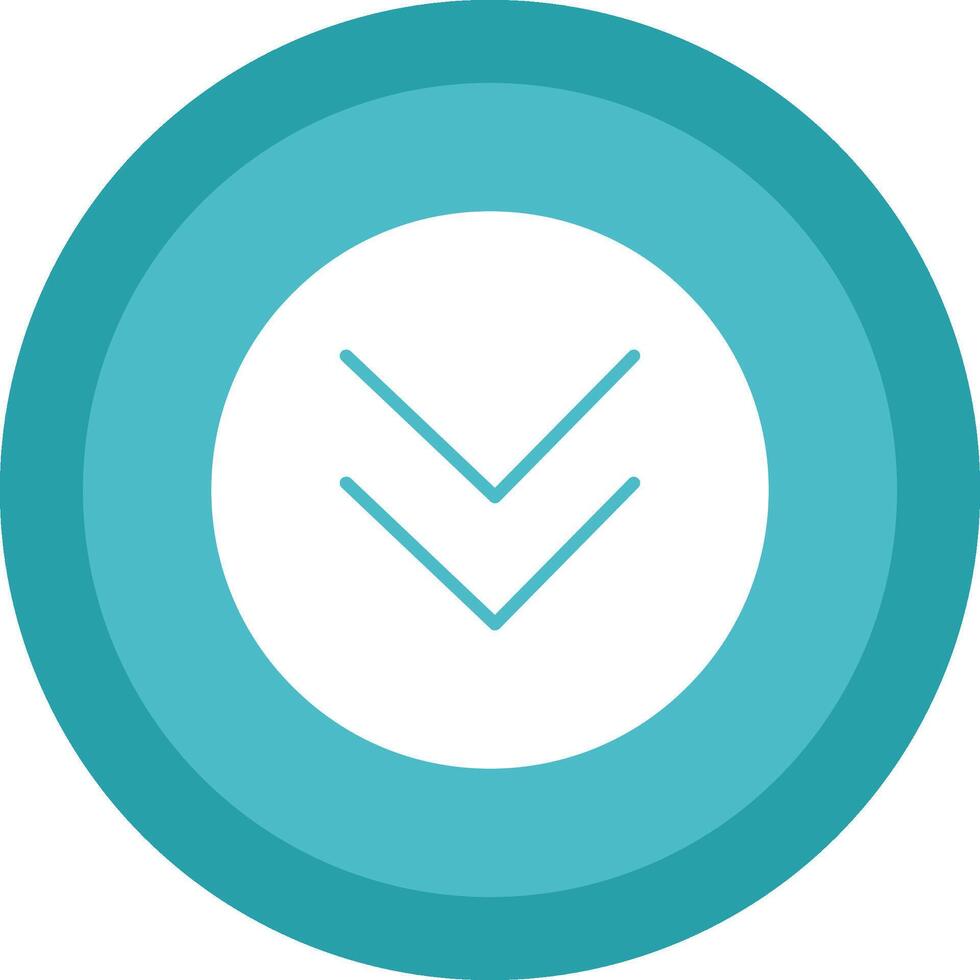 Chevron Line Shadow Circle Icon Design vector