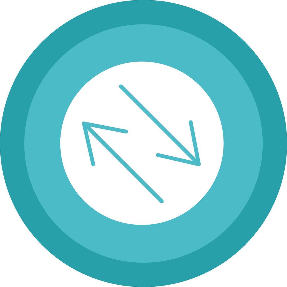 Swap Line Shadow Circle Icon Design vector