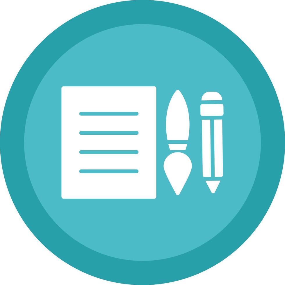 Edit Tools Line Shadow Circle Icon Design vector