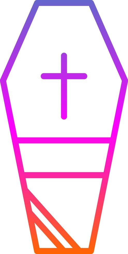 Coffin Line Gradient Icon Design vector
