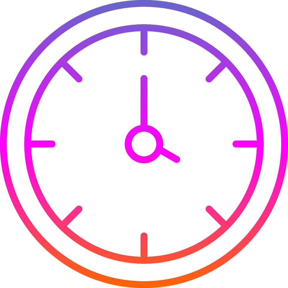 Clock Line Gradient Icon Design vector