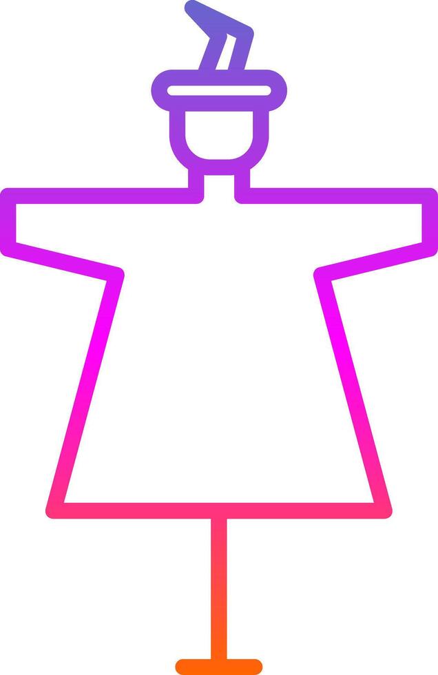 Scarecrow Line Gradient Icon Design vector