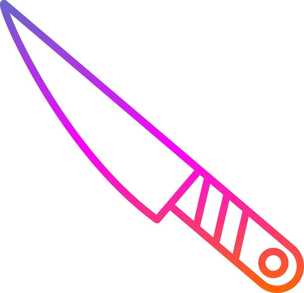 Knife Line Gradient Icon Design vector
