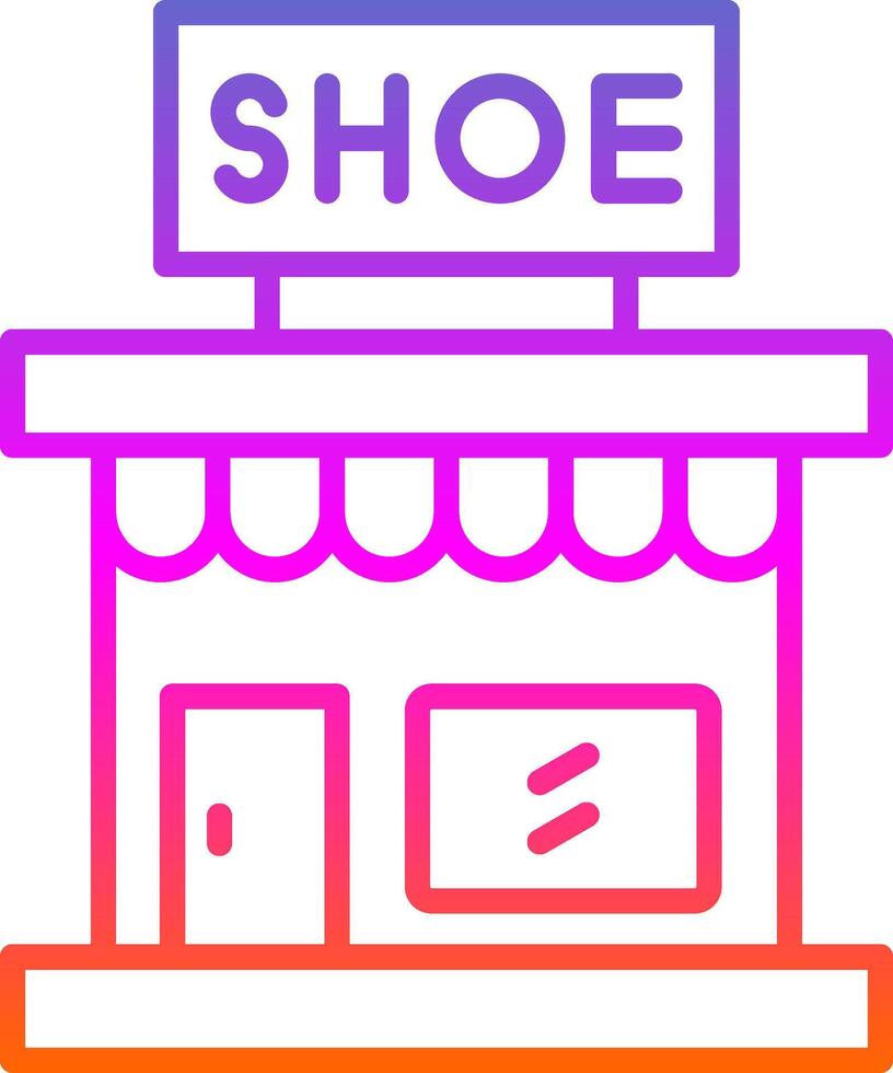 Store Line Gradient Icon Design vector