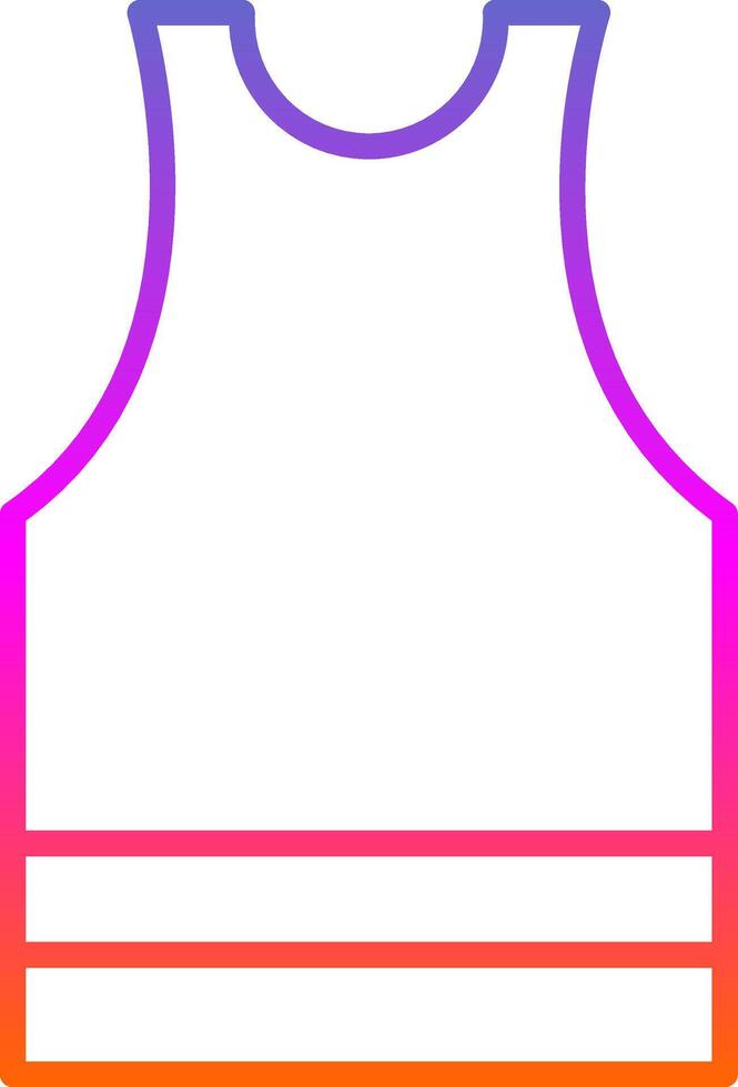 Undershirt Line Gradient Icon Design vector