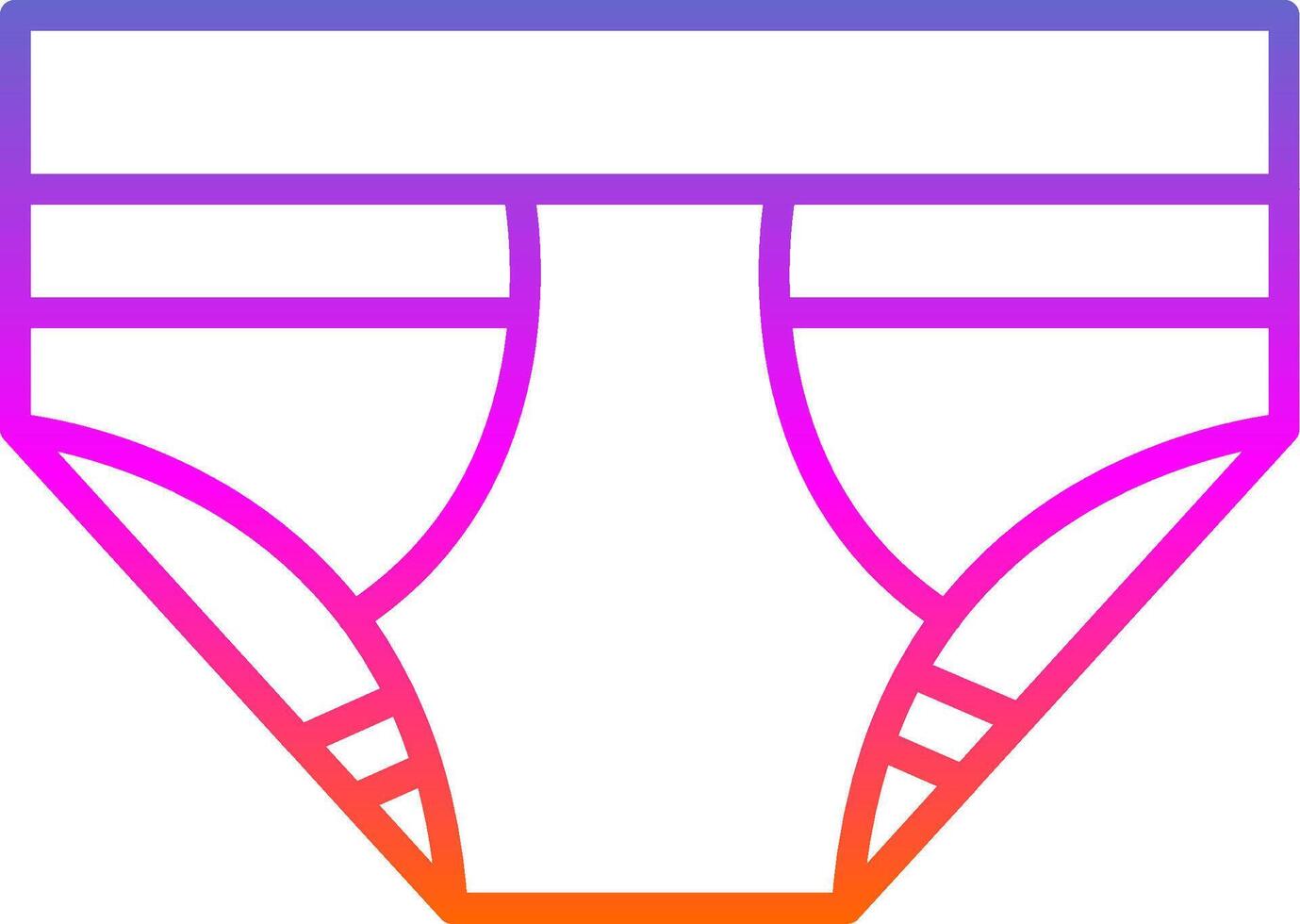Underwear Line Gradient Icon Design vector