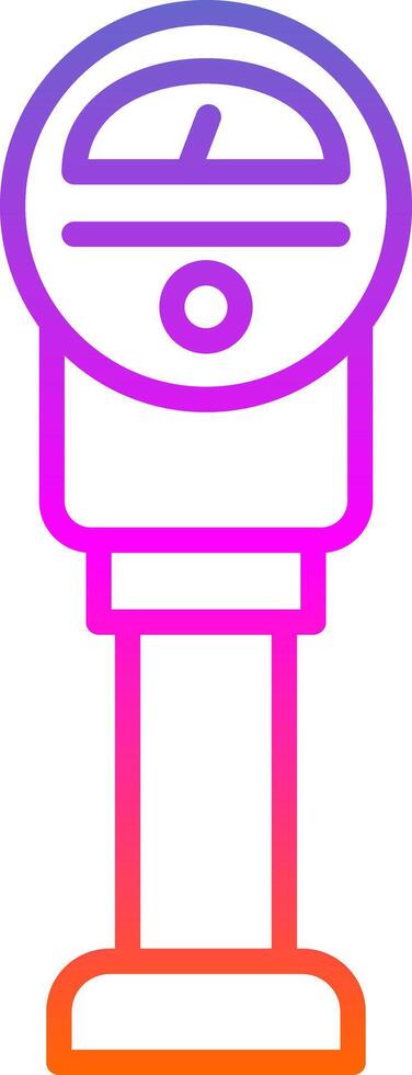 Parking Meter Line Gradient Icon Design vector