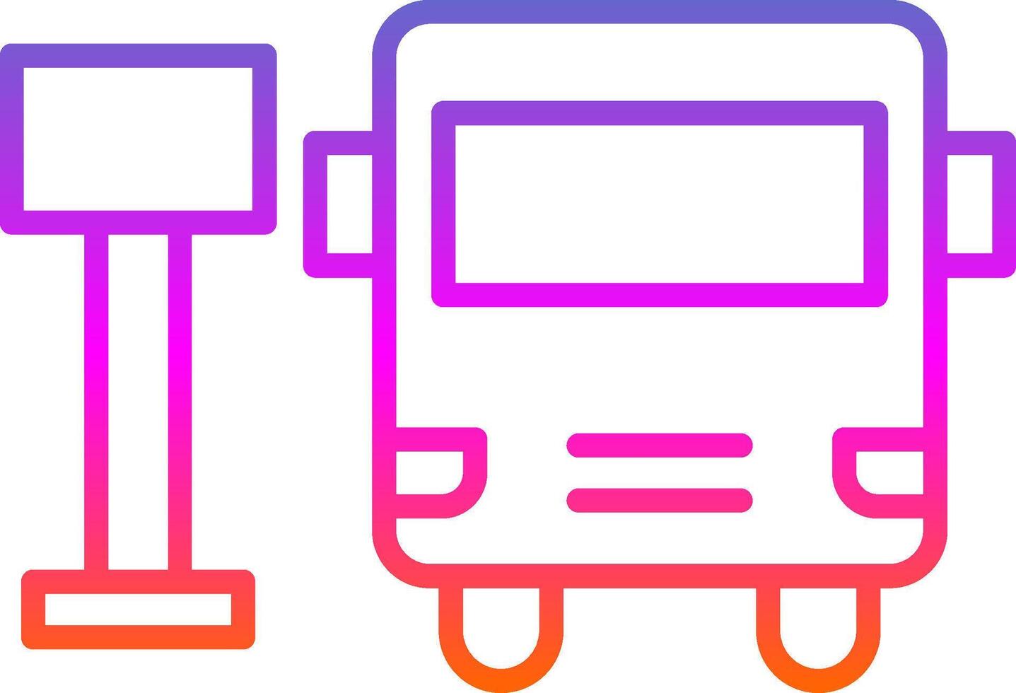 Bus Station Line Gradient Icon Design vector