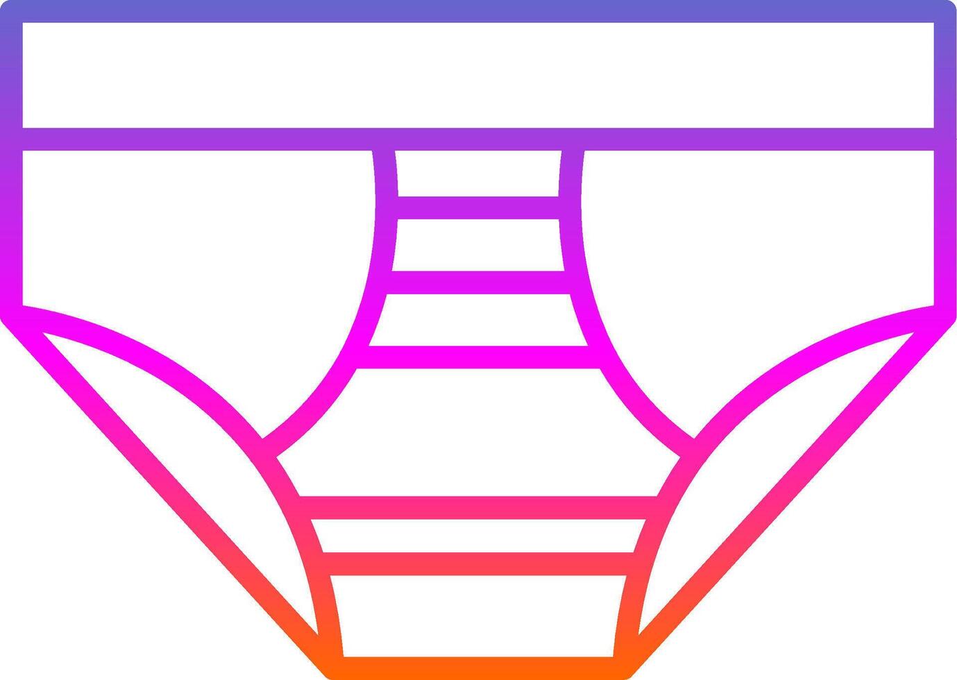 Underwear Line Gradient Icon Design vector