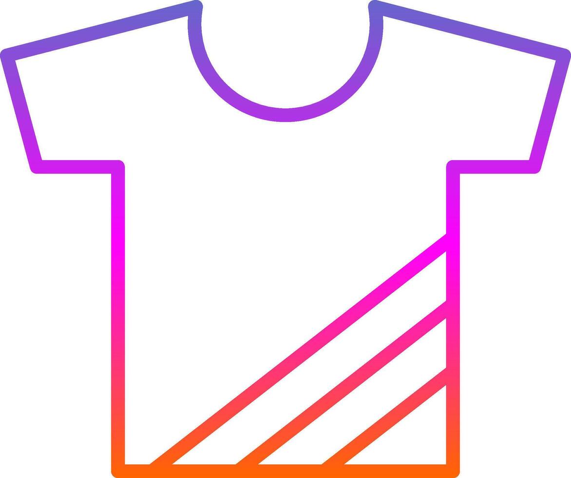 camiseta línea degradado icono diseño vector