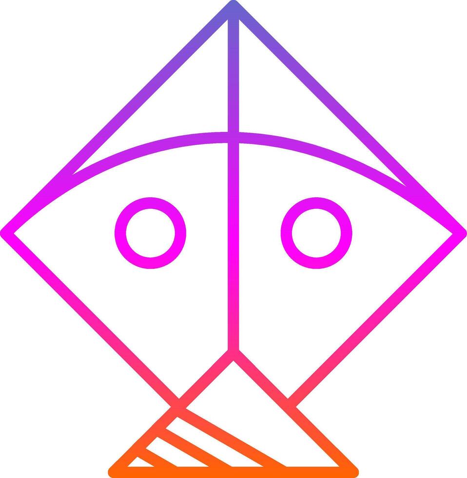 Kite Line Gradient Icon Design vector