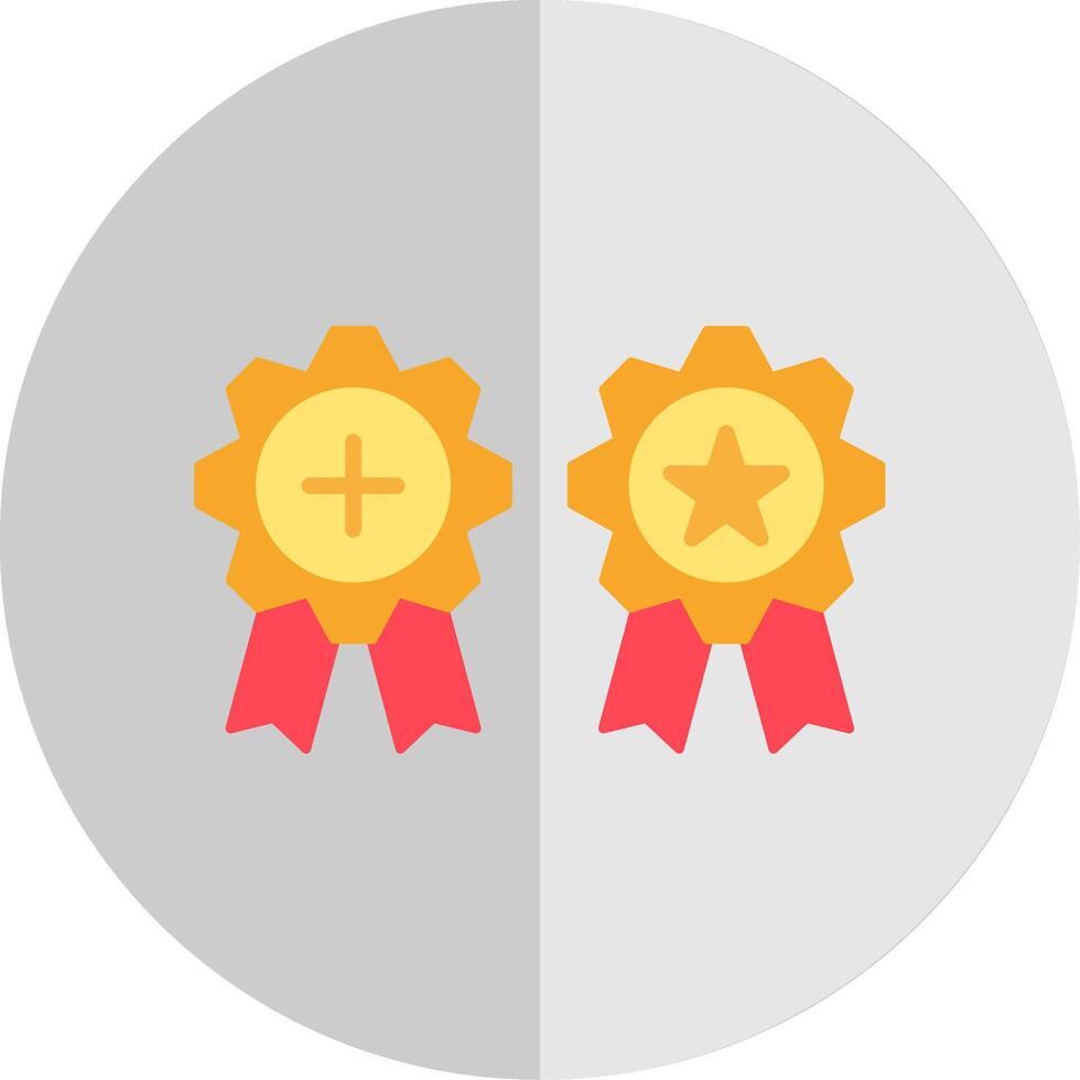Medals Flat Scale Icon Design vector