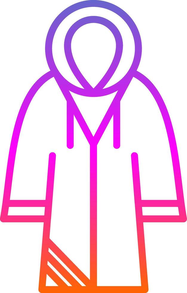 Raincoat Line Gradient Icon Design vector