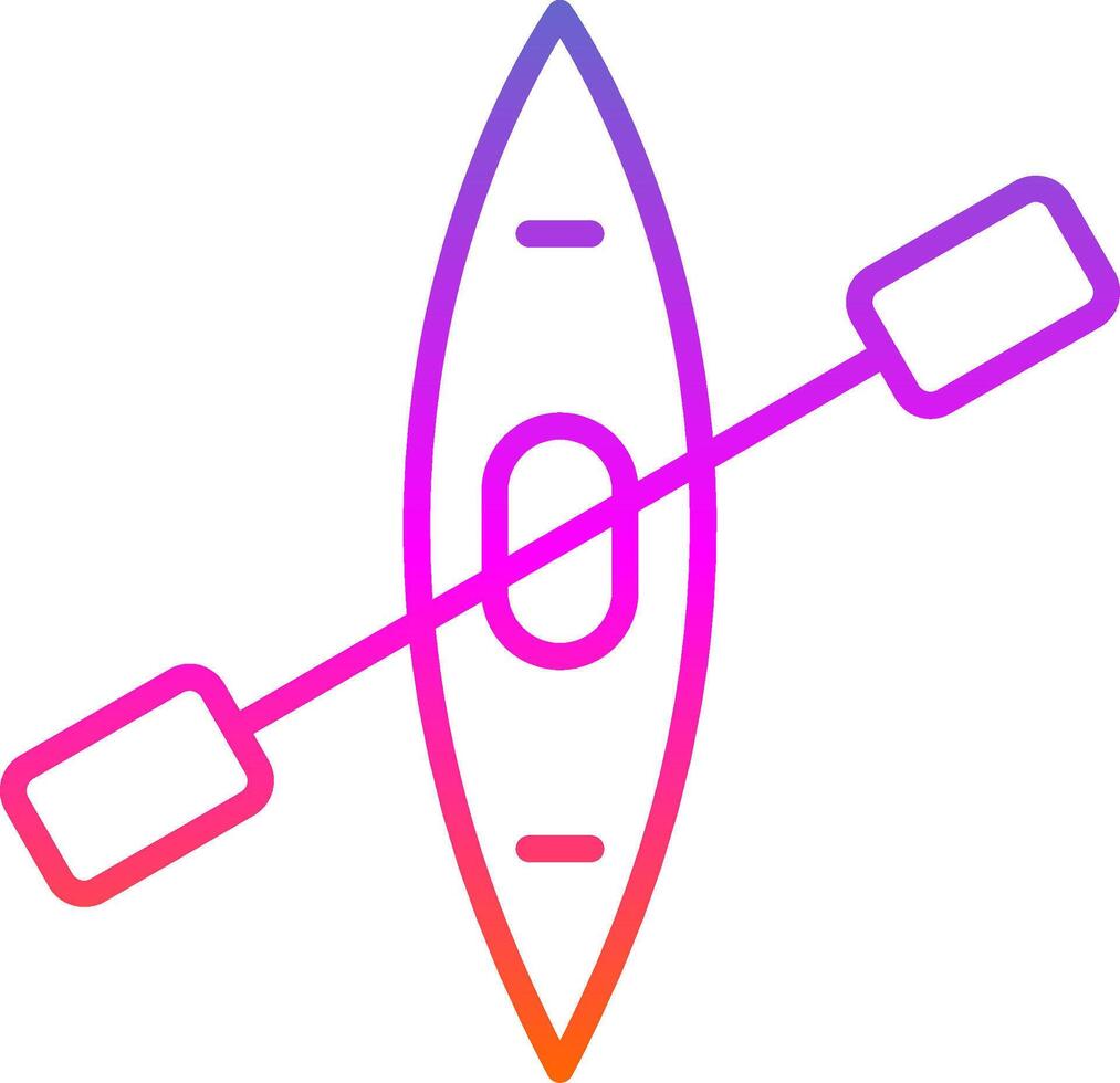 Canoe Line Gradient Icon Design vector