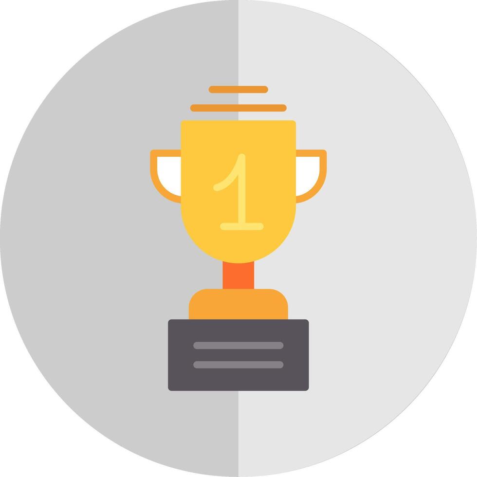 Trophy Flat Scale Icon Design vector