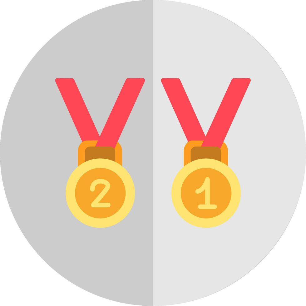 Medals Flat Scale Icon Design vector