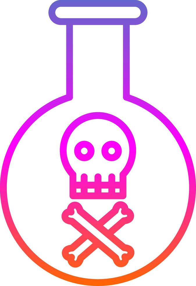 Poison Line Gradient Icon Design vector
