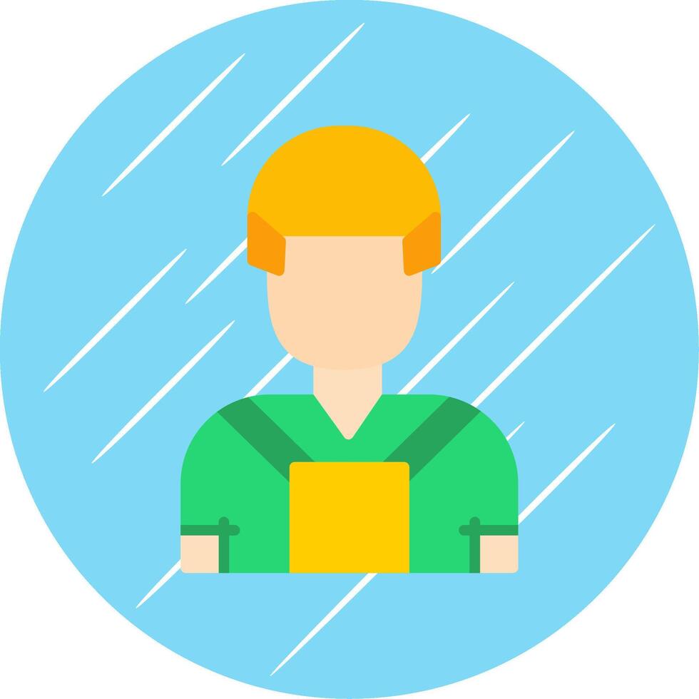 Builder Flat Circle Icon Design vector
