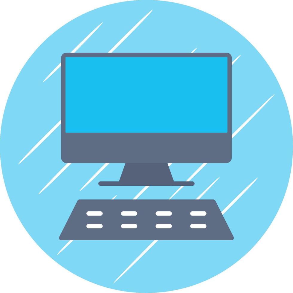 Desktop Flat Circle Icon Design vector