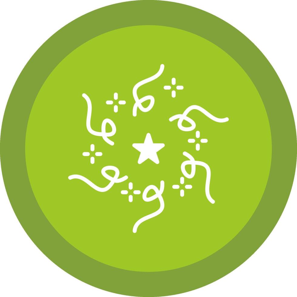 Firework Line Shadow Circle Icon Design vector