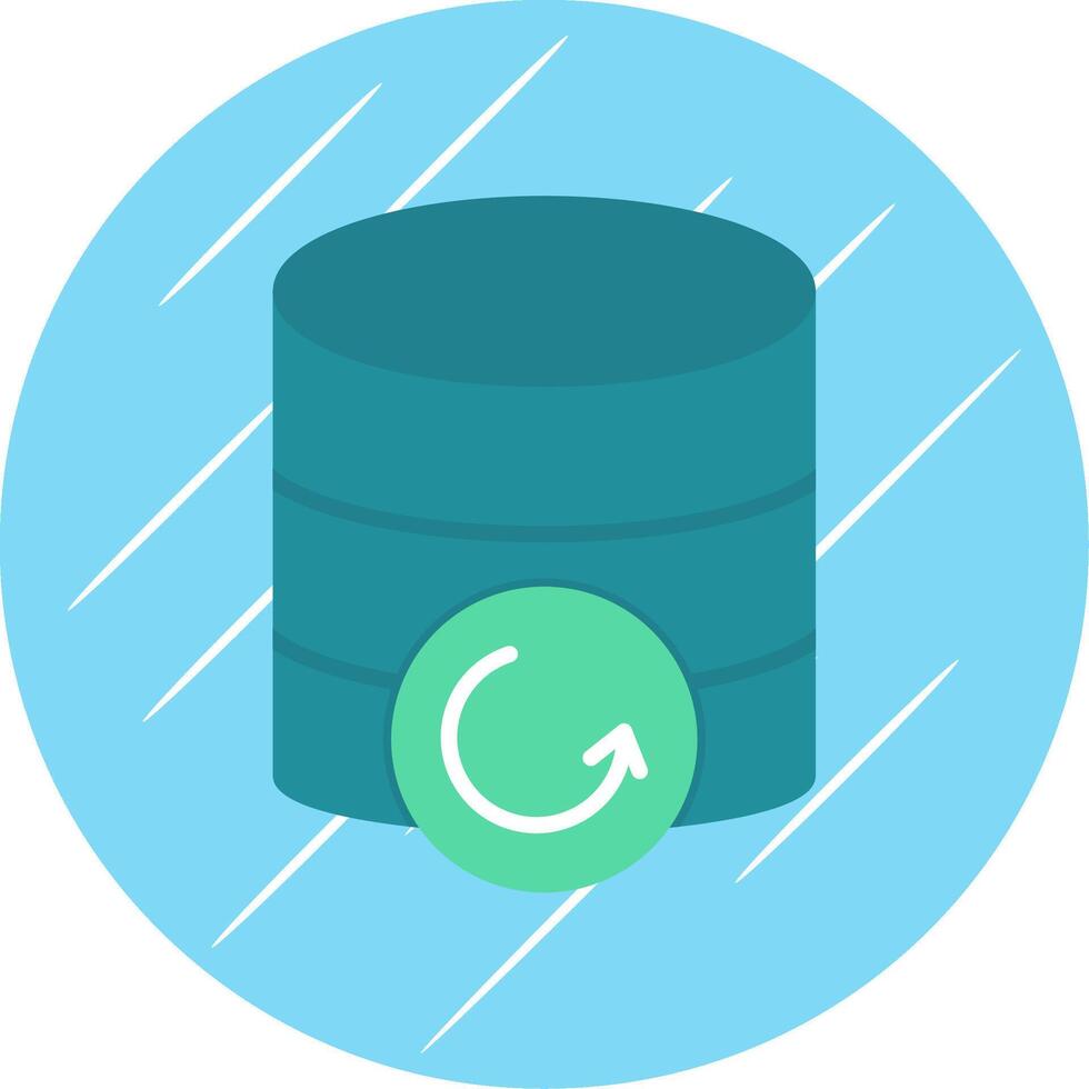 Database Backup Flat Circle Icon Design vector