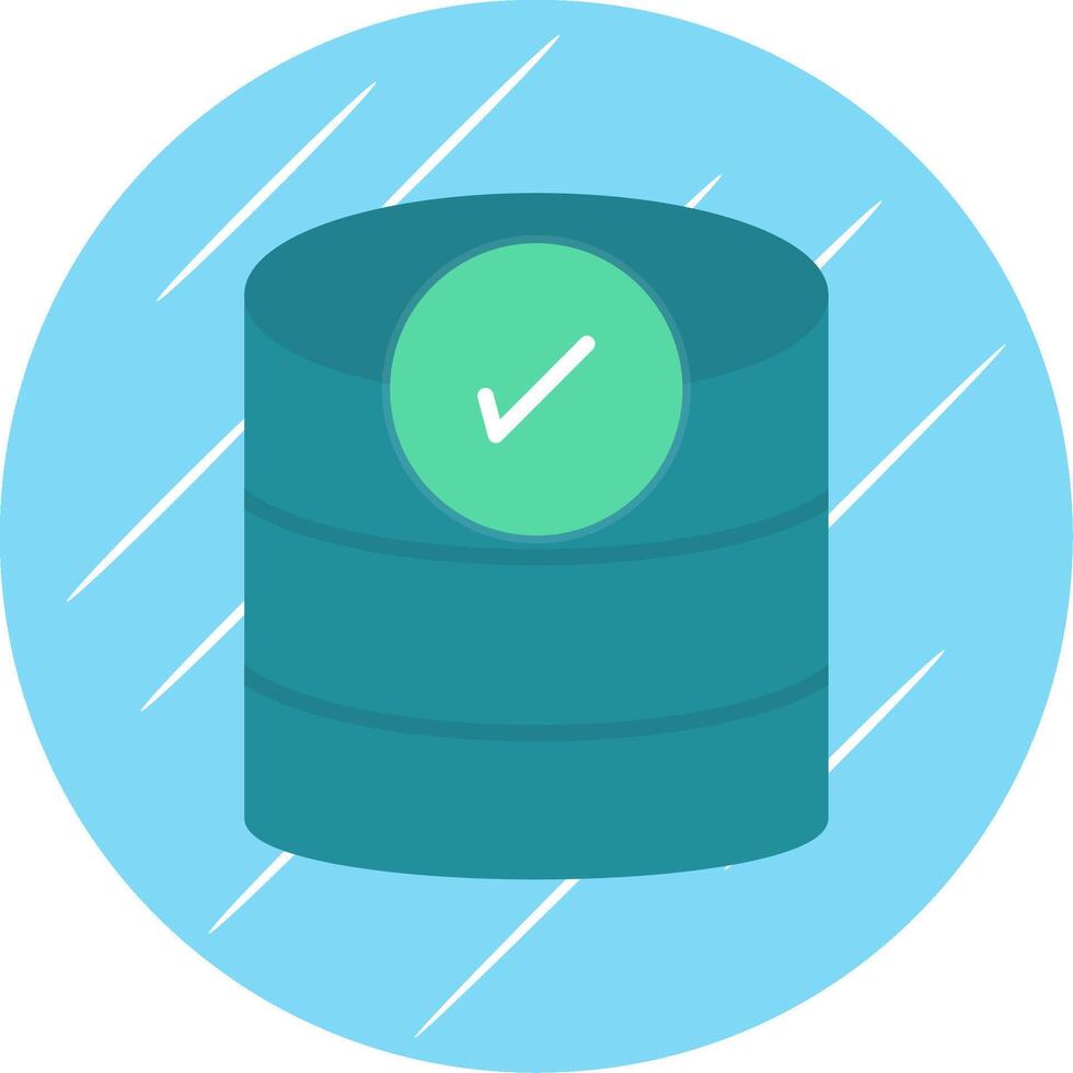 Database Flat Circle Icon Design vector