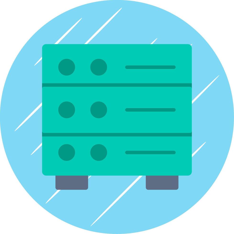 Database Center Flat Circle Icon Design vector