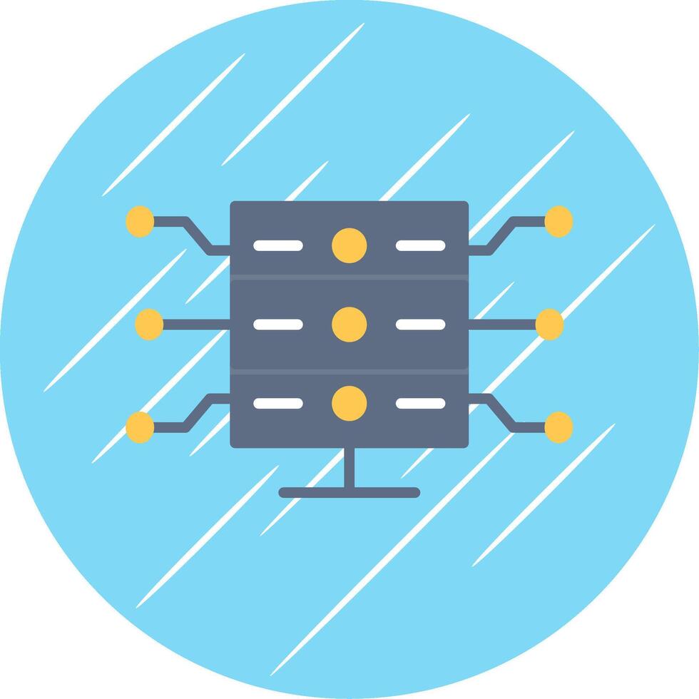 base de datos almacenamiento plano circulo icono diseño vector