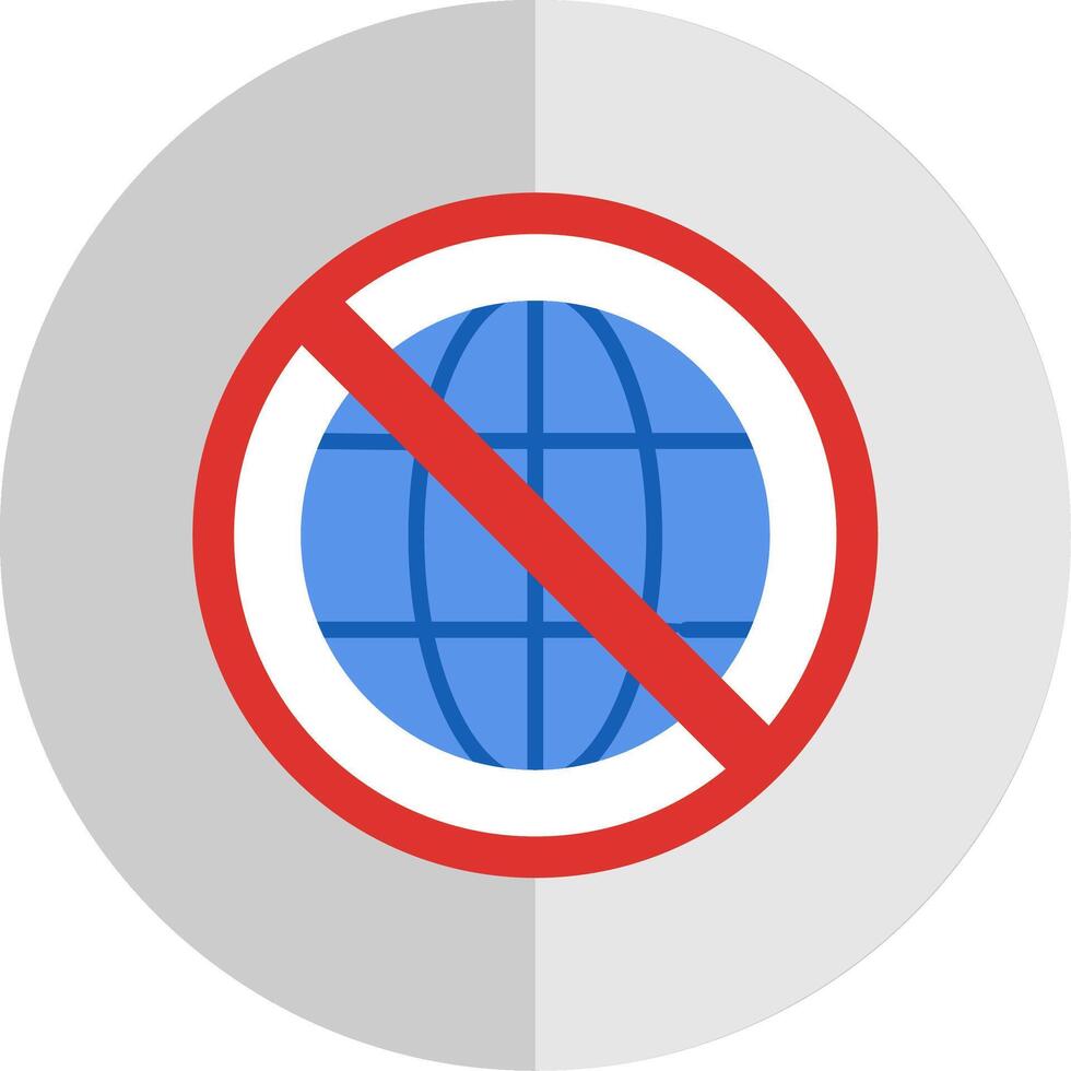 Prohibited Sign Flat Scale Icon Design vector